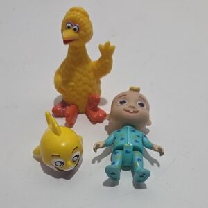 Baby Shark, Big Bird and Cocomelon JJ Kids Toy Set